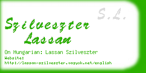 szilveszter lassan business card